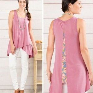 Matilda Jane Mauve Secret Garden tank top size M